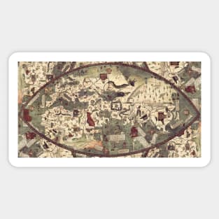 Medieval Old Map Sticker